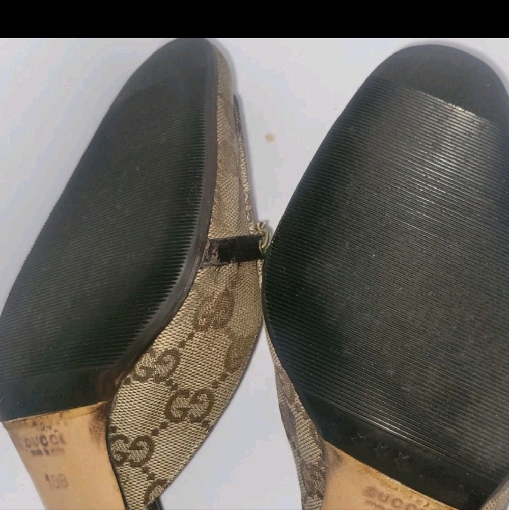 Vintage Gucci Monogram Horsebit & Chain, Mule Heels, Tom Ford Era, Box, Dustbag - Picture 4 of 6